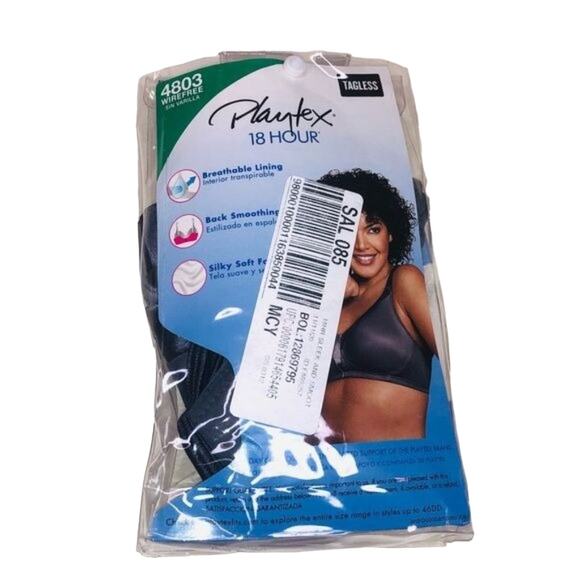 Playtex Sleek & Smooth Wireless Bra 40D grey - Picture 4 of 7